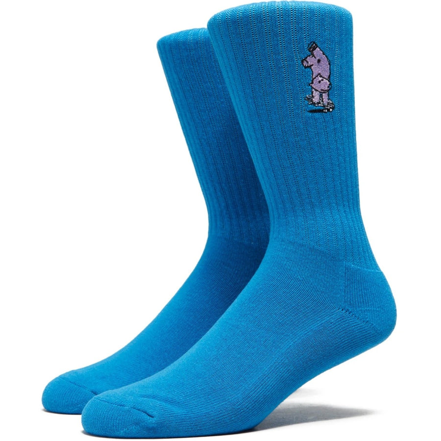 FOUNDATION HIPPO SOCKS BLUE - The Drive Skateshop