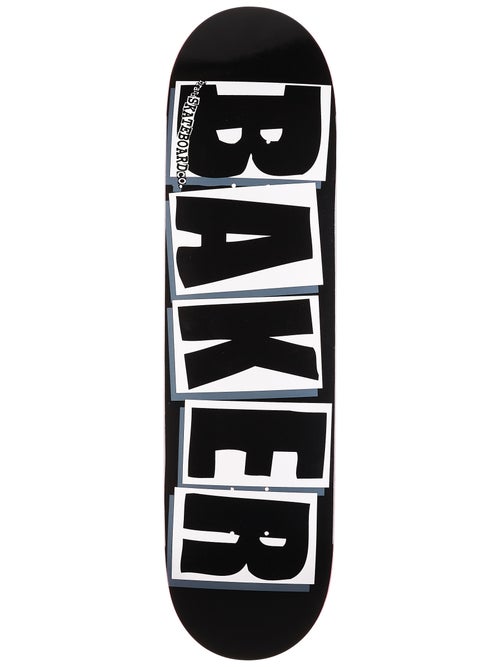 BAKER DECK - LOGO BLACK/WHITE (8&quot;) - The Drive Skateshop