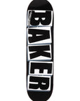 BAKER DECK - LOGO BLACK/WHITE (8") - The Drive Skateshop