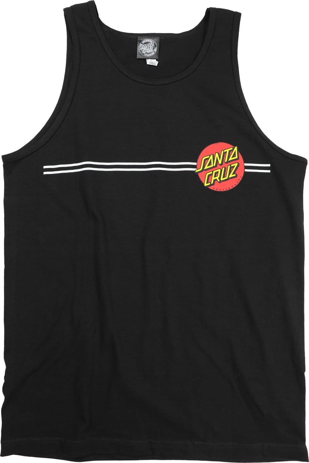 SANTA CRUZ TANK TOP CLASSIC DOT BLACK - The Drive Skateshop