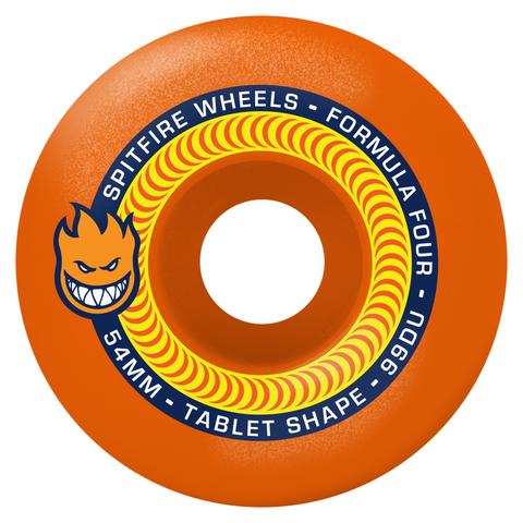 SPITFIRE FORMULA FOUR TABLETS NEON ORANGE 99A (53MM/54MM)