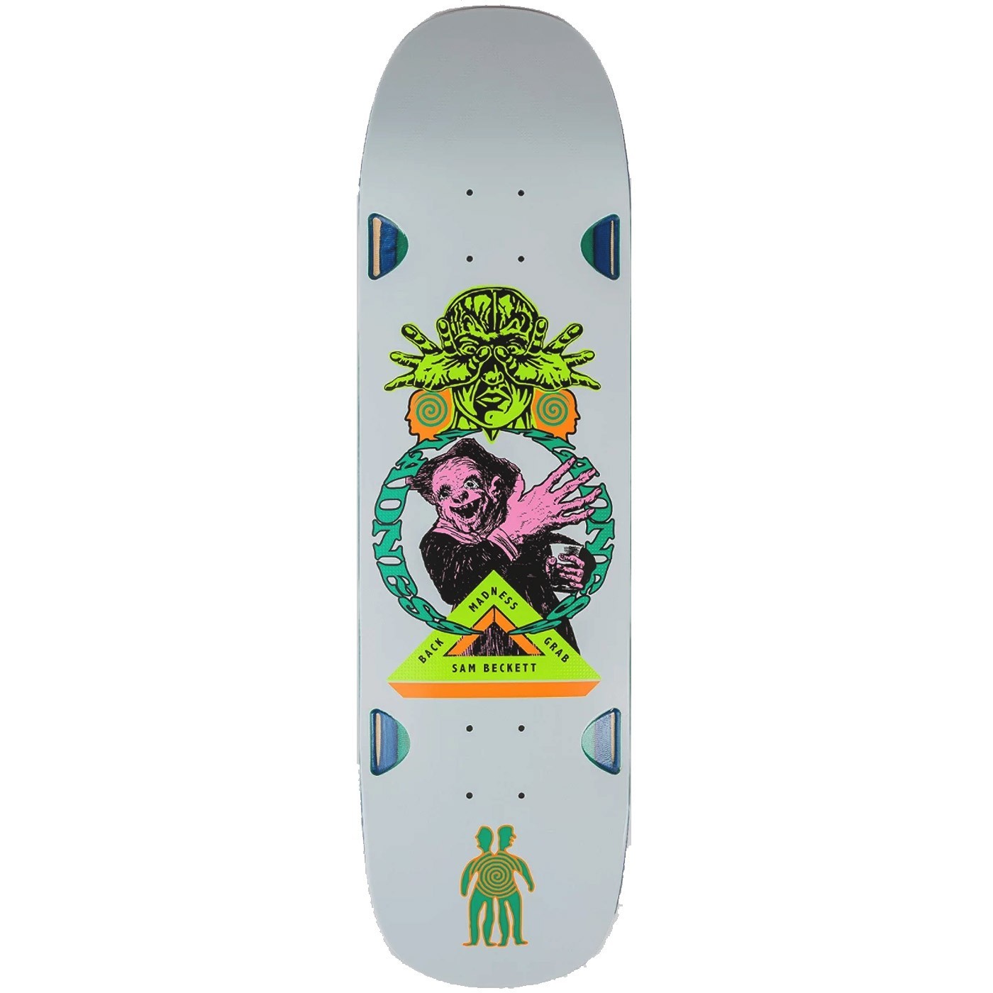 MADNESS DECK - SAM BECKETT BACK GRAB IMPACT LIGHT SHAPED WHITE (8.75&quot;) - The Drive Skateshop