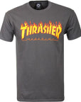 THRASHER FLAME LOGO TEE CHARCOAL - The Drive Skateshop