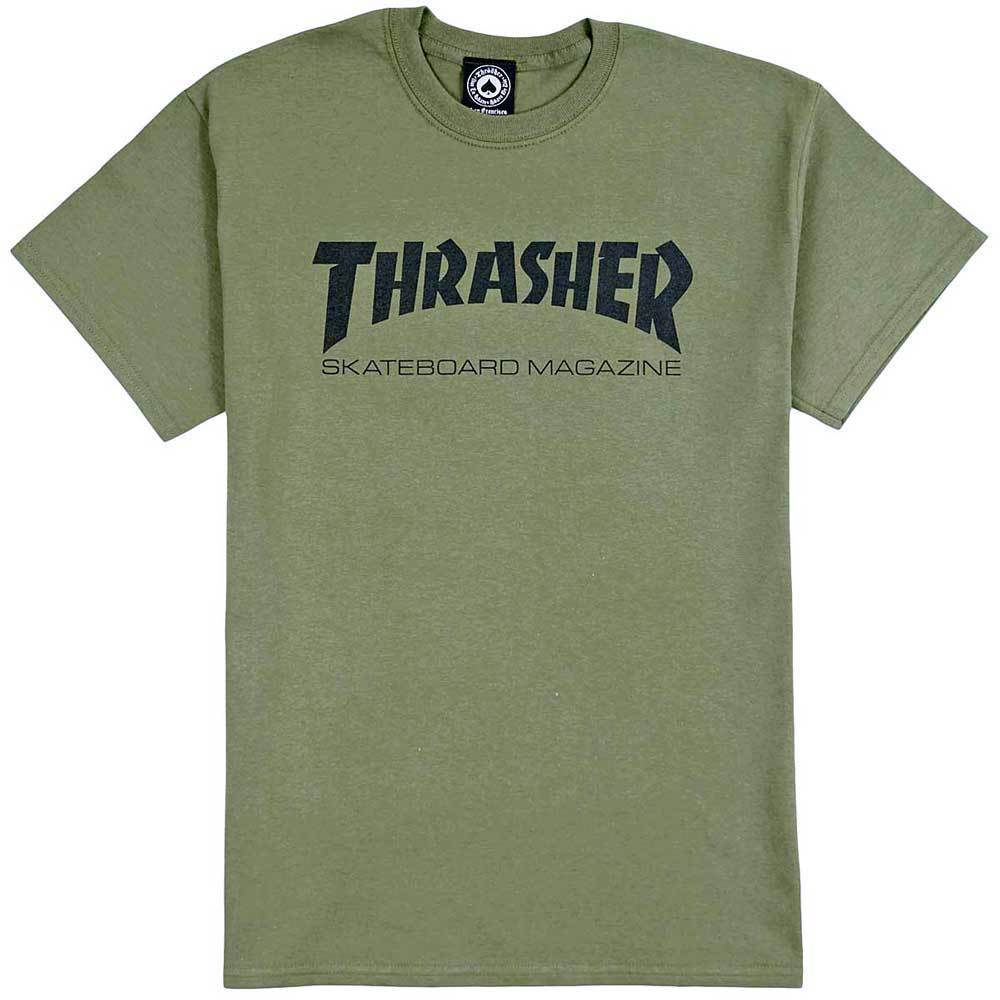 THRASHER SKATE MAG TEE ARMY GREEN - The Drive Skateshop