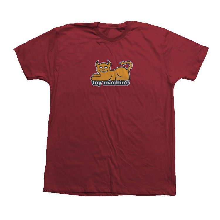 TOY MACHINE DEVIL CAT S/S T-SHIRT GARNET - The Drive Skateshop