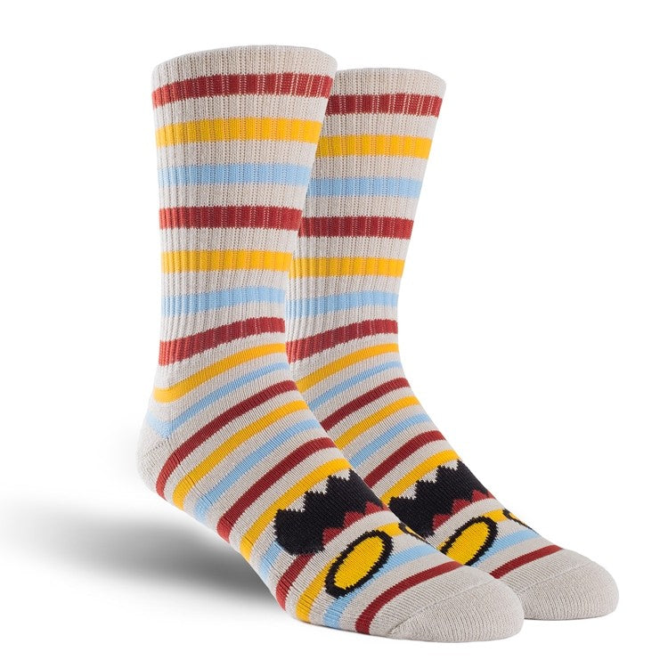 TOY MACHINE SOCKS MONSTER FACE MINI STRIPE MULTI – The Drive Skateboard ...