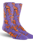 TOY MACHINE SOCKS MULTI SECT PURPLE - The Drive Skateshop