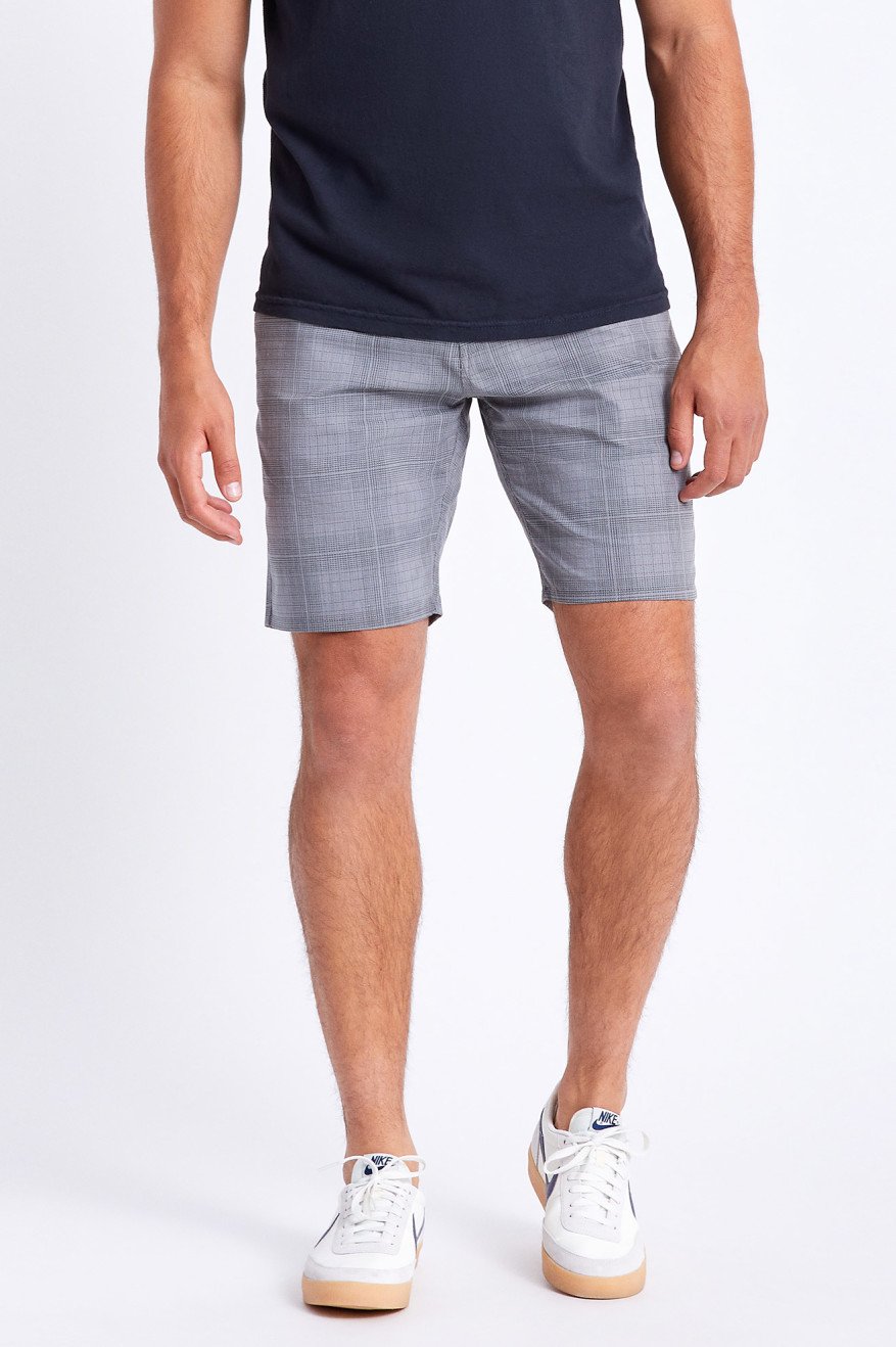 BRIXTON CHOICE CROSSOVER SHORT GREY/CHARCOAL - The Drive Skateshop