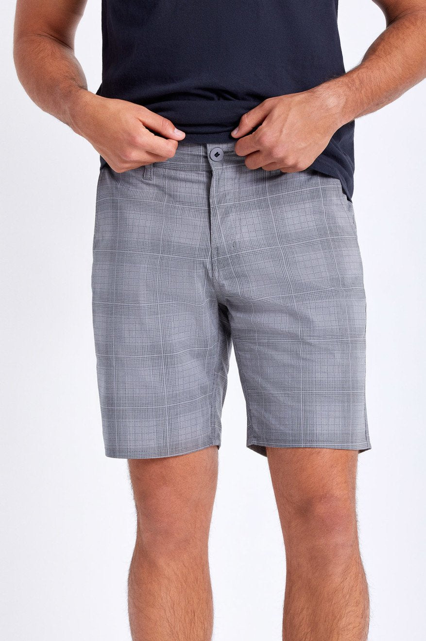 BRIXTON CHOICE CROSSOVER SHORT GREY/CHARCOAL - The Drive Skateshop