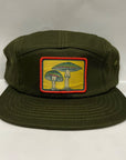 CUTTS AND BOWS "TROUTSHROOMS" 5-PANEL STRAPBACK OLIVE GREEN - The Drive Skateshop