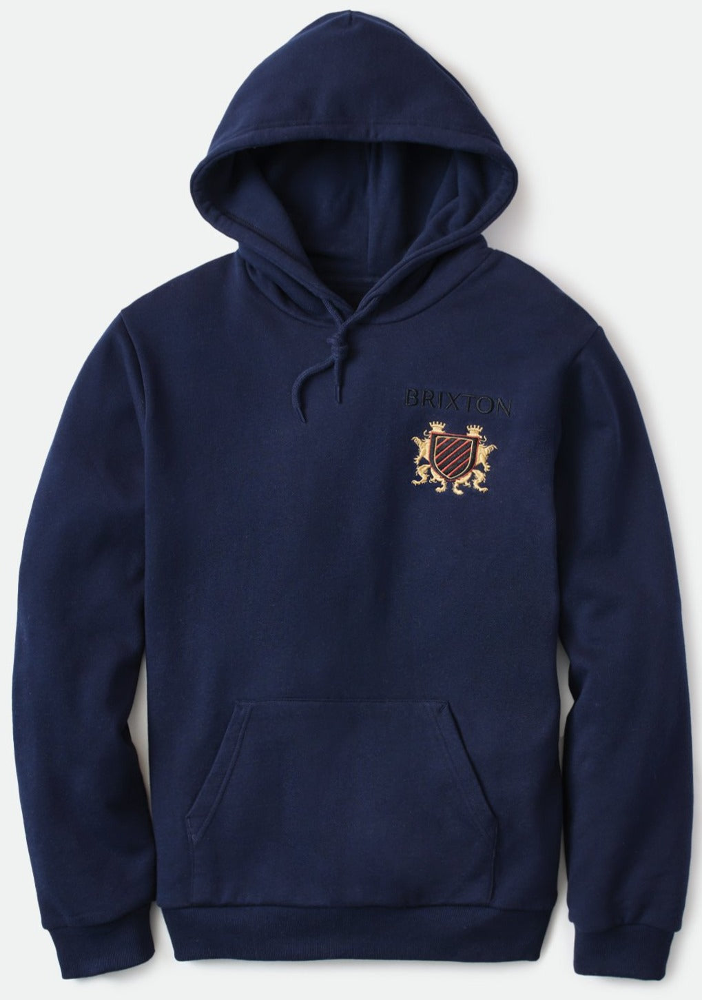 BRIXTON LION CREST HOOD - NAVY - The Drive Skateshop
