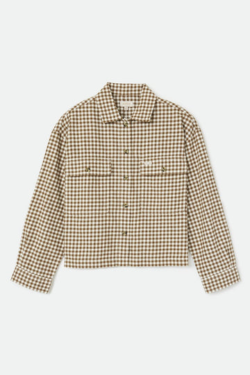 BRIXTON WOMENS BOWERY LIGHT WEIGHT FLANNEL TOFFEE