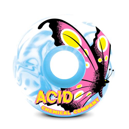 ACID CHEMICAL STREET BUTTERFLY BLUE/WHITE (54MM) - The Drive Skateshop