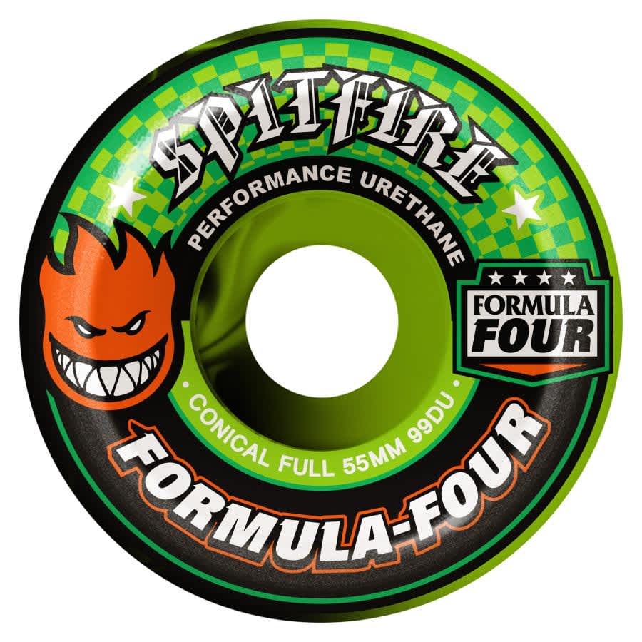 SPITFIRE WHEELS - FORMULA 4 TEAM COLOUR UP SWIRL CONICAL FULL 99A (53MM/55MM)