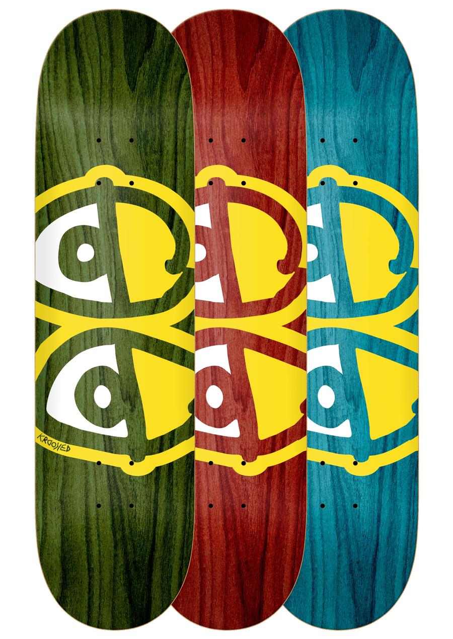 KROOKED TEAM EYES ASSORTED YELLOW DECK (8.25") - The Drive Skateshop