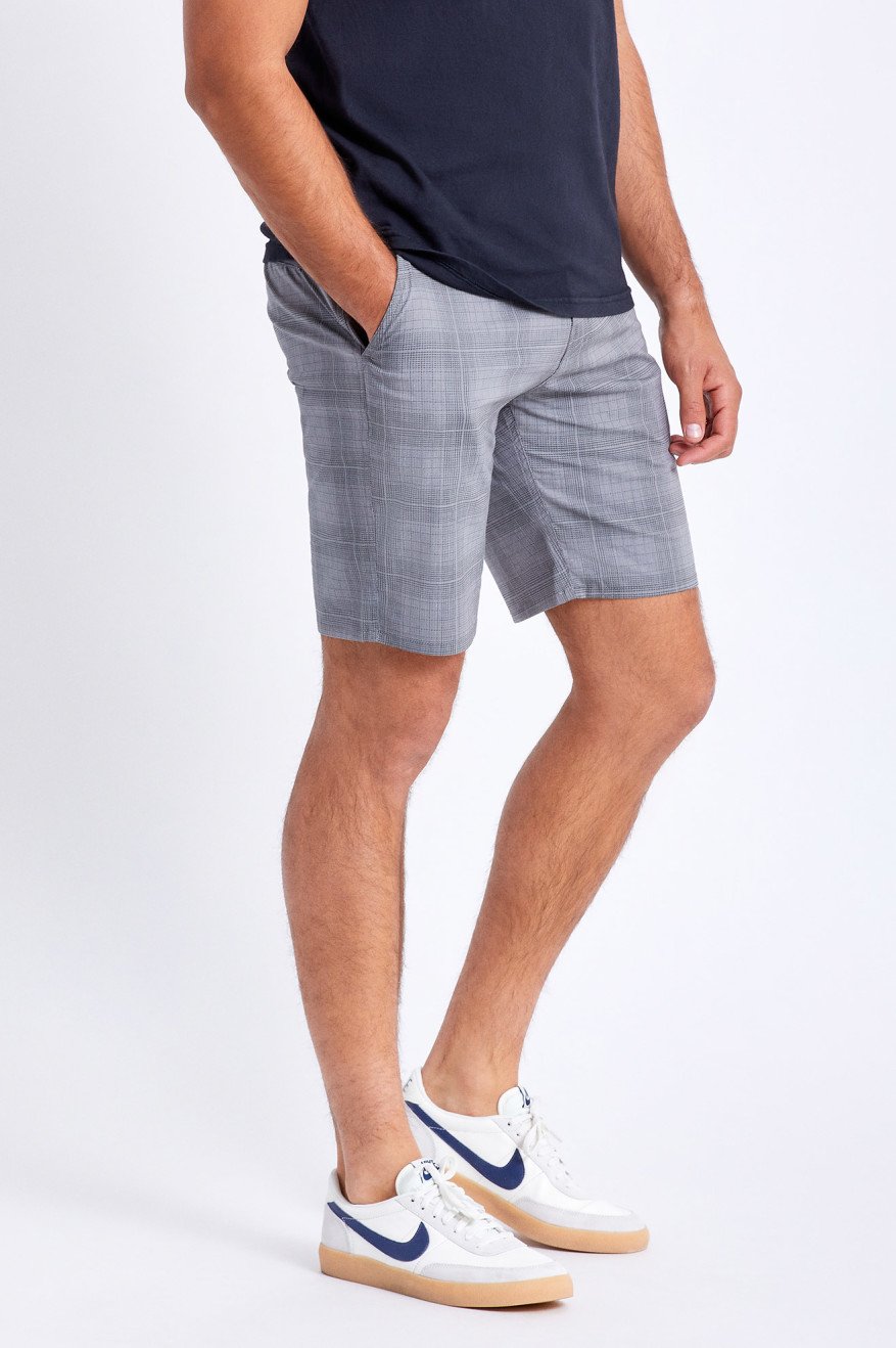 BRIXTON CHOICE CROSSOVER SHORT GREY/CHARCOAL - The Drive Skateshop