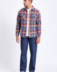 BRIXTON BOWERY L/S FLANNEL BLUE/RED
