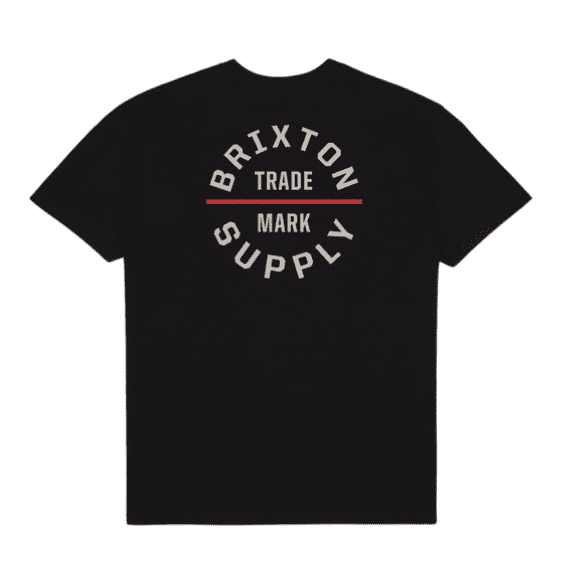 BRIXTON T-SHIRT OATH V BLACK/VANILLA