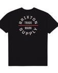 BRIXTON T-SHIRT OATH V BLACK/VANILLA