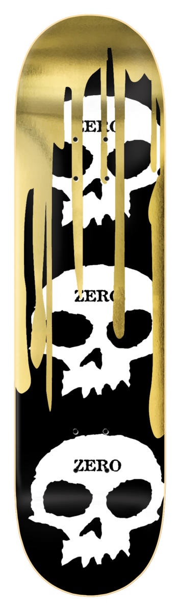 ZERO DECK - 3 SKULL GOLD (8.25")