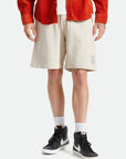 BRIXTON BETA SPLIT FLEECE SHORT - BEIGE